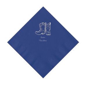 Purple Cowboy Boots Personalized Napkins - Luncheon (50 Piece(s))