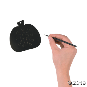 Christian Pumpkin Magic Color Scratch Ornaments with Cutout (24 Piece(s))