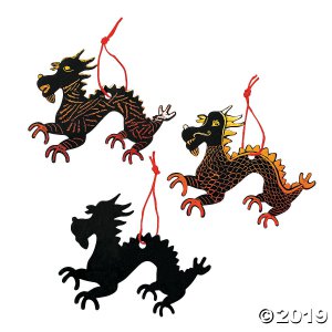 Magic Color Scratch Chinese New Year Dragons (Makes 24)