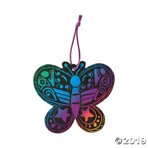 Magic Color Scratch Butterfly Ornaments (Makes 24)