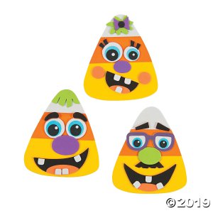 Goofy Face Candy Corn Magnet Craft Kit (Makes 12)