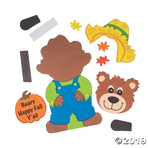 Beary Happy Fall Y'all Magnet Craft Kit (Makes 12)