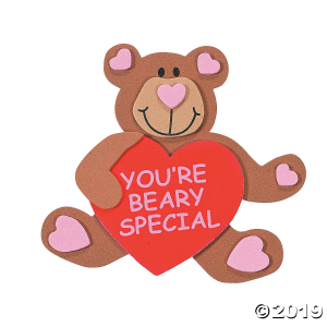 Beary Special Valentine Magnet Craft Kit (Makes 12)