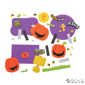 Christian Pumpkin John 15:1 Magnet Craft Kit (Makes 12)