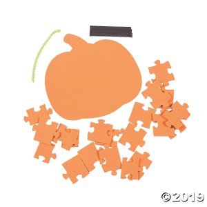 Puzzle Pumpkin Magnet Craft Kit (Makes 12)