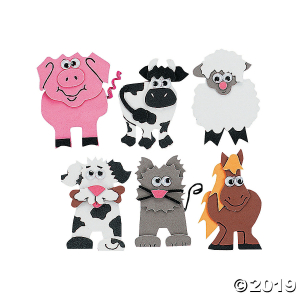 Farm Animal Magnet Craft Kit (Makes 12)