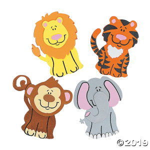 Zoo Animal Magnet Craft Kit (Makes 12)