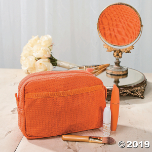 Orange Waffle Weave Makeup Bag (1 Piece(s))