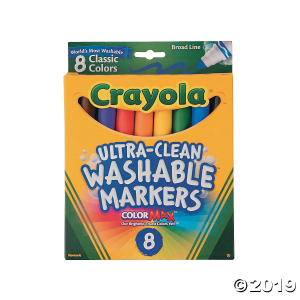 8-Color Crayola® Ultra-Clean Broad Tip Washable Markers (1 Set(s))