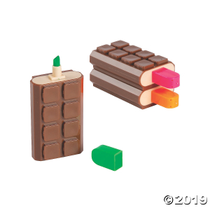 3-Color Chocolate Bar Scented Highlighter Markers (Per Dozen)