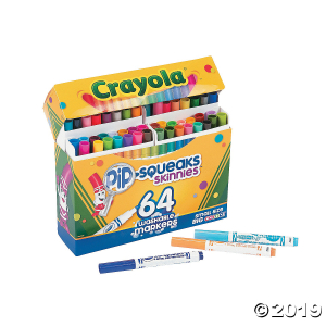 64-Color Crayola® Pip-Squeaks Skinnies Fine Tip Markers (1 Set(s))