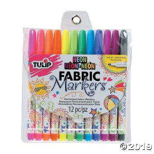 12-Color Neon Tulip® Fine Tip Fabric Markers (1 Set(s))