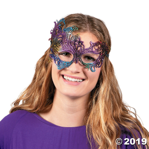 Rainbow Masquerade Masks (6 Piece(s))