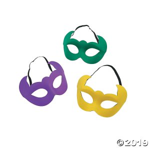 Mardi Gras Horn-Shaped Masks (Per Dozen)