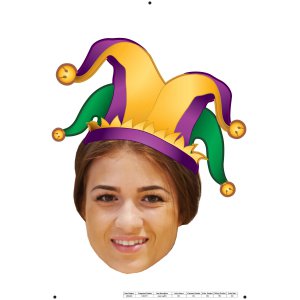 Custom Photo Mardi Gras Big Head Cutout (1 Piece(s))