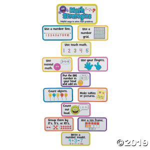Jumbo Math Strategy Mini Bulletin Board Set (1 Set(s))