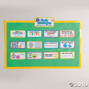 Jumbo Math Strategy Mini Bulletin Board Set (1 Set(s))