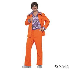Men's Orange Leisure Suit 70s Costume - Standard (1 Piece(s))