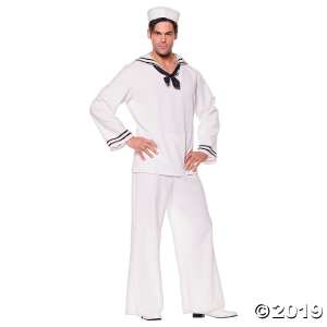 Men's White Sailor Shirt Costume (1 Piece(s))