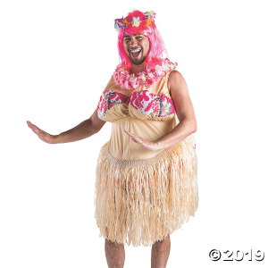 Men s Hula Girl Costume 1 Piece s GlowUniverse