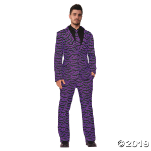 Men's Bat Suit and Tie Costume - Standard (1 Piece(s))