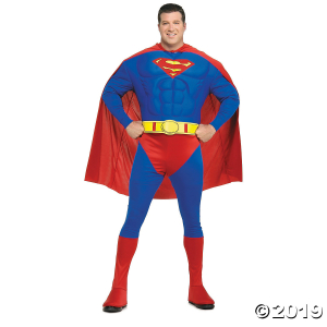 Men's Muscle Chest Superman Costume (1 Set(s))