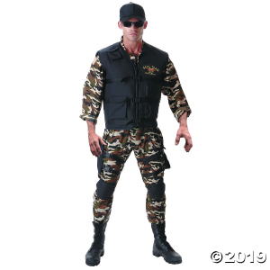 Men's Plus Size Seal Team Costume (1 Set(s))