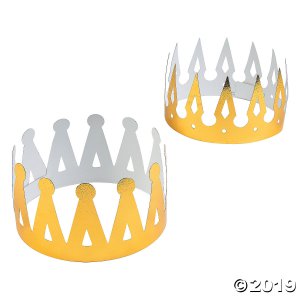 Gold Foil Crowns (Per Dozen)