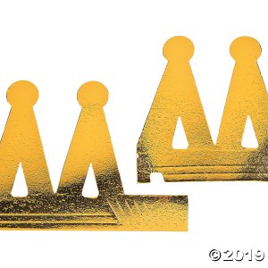 Gold Foil Crowns (Per Dozen)