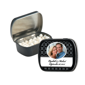 Black Wedding Design Custom Photo Mint Tins (24 Piece(s))