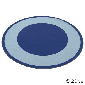 ECR4Kids Two-Tone Circle Area Rug - 6 Foot Round, Blue (1 Unit(s))