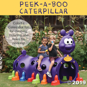 ECR4Kids Indoor/Outdoor Peek-A-Boo Caterpillar Climbing Play Structure for Kids (1 Unit(s))