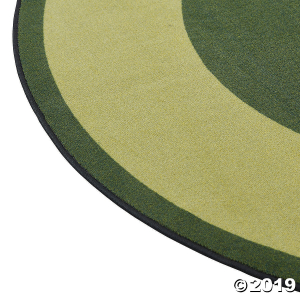 ECR4Kids Two-Tone Circle Area Rug - 6 Foot Round, Green (1 Unit(s))