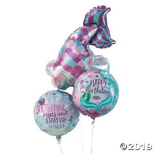 Mermaid Sparkle Tail Mylar Balloons (1 Set(s))