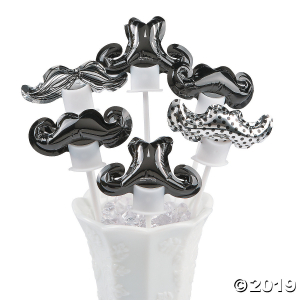 Self-Inflating Mustache Mylar Balloons (Per Dozen)