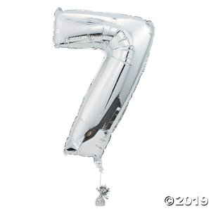 7 Shaped Number Mylar Balloon
