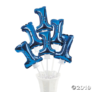 Self-Inflating 1st Birthday Blue Mylar Balloons (1 Piece(s))