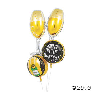 Champagne Mylar Balloons (1 Set(s)) Champagne Mylar Balloons (1 Set(s))