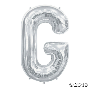 G Silver Letter Mylar Balloon (1 Piece(s))