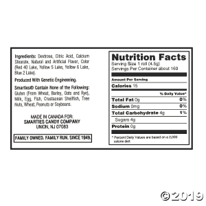 Mini Smarties® Hard Candy Rolls (160 Piece(s))