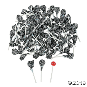 Black Dum Dums® Solid Color Lollipops (75 Piece(s))