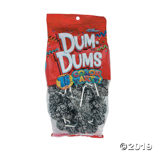 Black Dum Dums® Solid Color Lollipops (75 Piece(s))