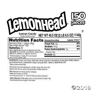 Lemonhead® Hard Candy Tub (150 Piece(s))