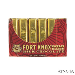 Four Gold Bullion Chocolate Bars boxed 