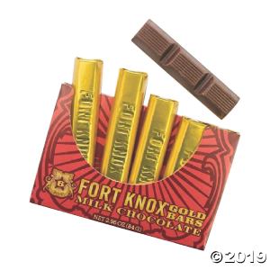 Bulk Fort Knox Mini Gold Bars - 216 Milk Chocolate Bars (216 Piece(s))
