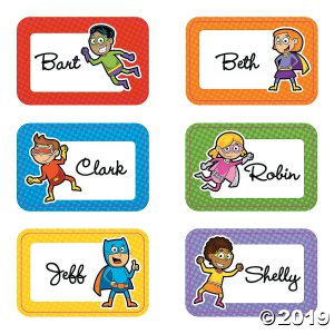 Superhero Name Tags/Labels (100 Piece(s))