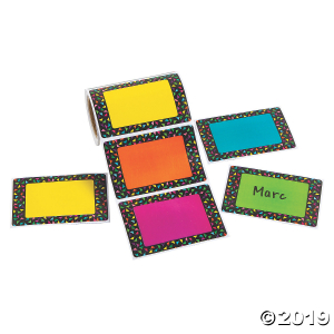 Confetti Classroom Name Tags/Labels (1 Roll(s))