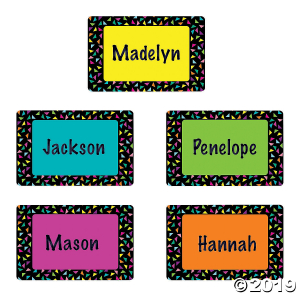 Confetti Classroom Name Tags/Labels (1 Roll(s))