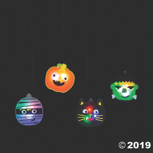 Ghoul Gang Light-Up Necklaces (Per Dozen)