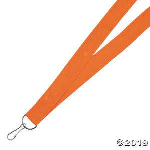 Orange Nylon Lanyards (Per Dozen)